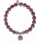 EvaDane Natural Lepidolite Gemstone Bracelet