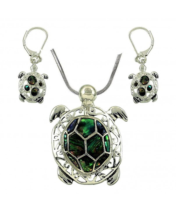 DianaL Boutique Silvertone Abalone Necklace