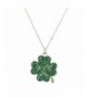 Lux Accessories Patricks Shamrock Necklace