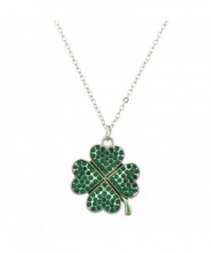 Lux Accessories Patricks Shamrock Necklace