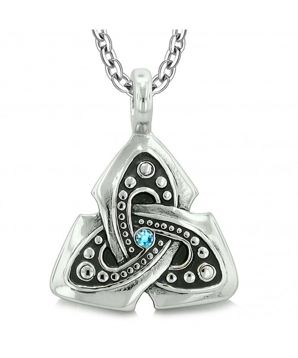 Ancient Triquetra Protection Crystal Necklace