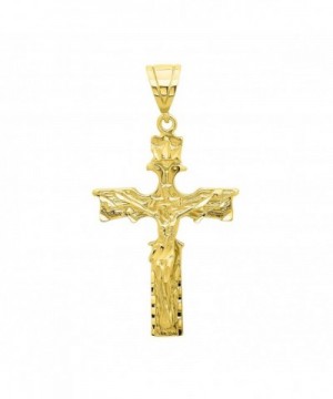 Crowned Crucifix Pendant Microfiber Polishing