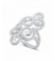 Sterling Silver Filigree Swirl Statement