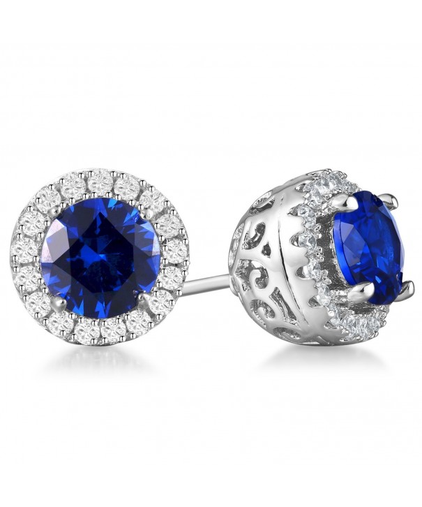 Vibrille Sapphire Sterling Earrings Zirconia