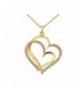 Gold Double Heart Necklace Anniversary