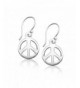 Sterling Silver Dangle Peace Earrings