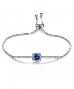 Vibrille Adjustable Sterling Cushion Cut Sapphire