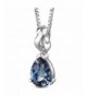 Simulated Alexandrite Pendant Necklace Sterling