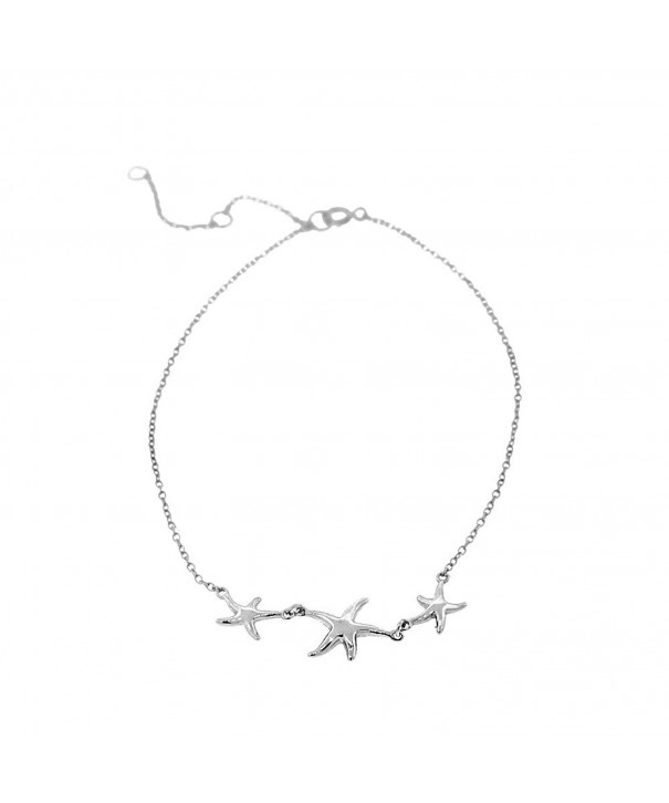 Sterling Silver Triple Starfish Bracelet
