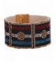 SANWOOD Leather Rhinestone Magnetic Bracelet