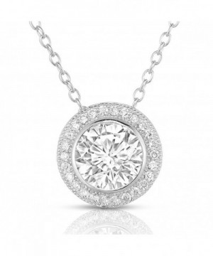 Sterling Silver Zirconia Pendant Necklace