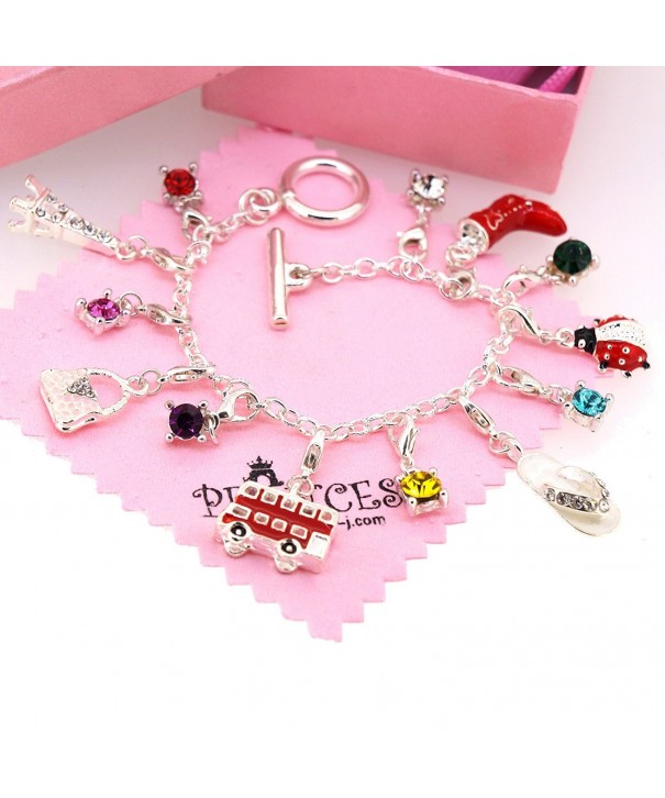 Silver Plated Bracelet Removable Charms