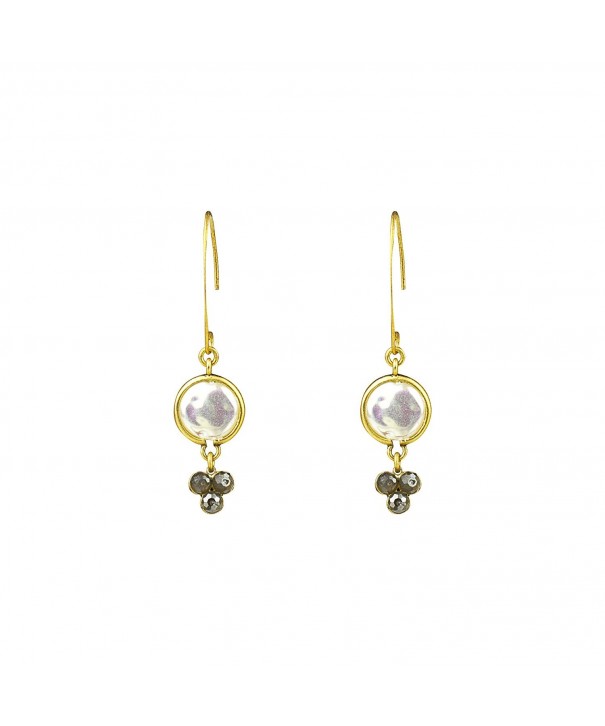 Mother Pearl Hammer Drop Earring