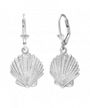 Sterling Silver Seashell Leverback Earrings