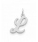 Sterling Polished Cursive Initial Alphabet