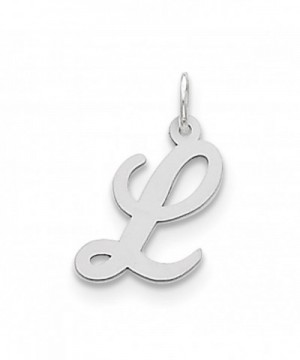 Sterling Polished Cursive Initial Alphabet