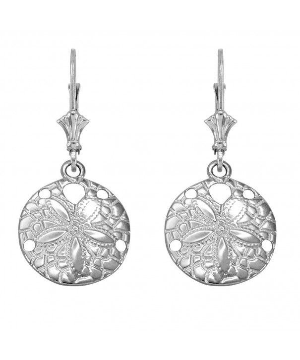 Sterling Silver Sea Leverback Earrings