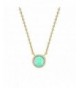 PAVOI Plated Round Bezel Necklace