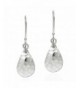 Curved Hammered Teardrop Sterling Earrings