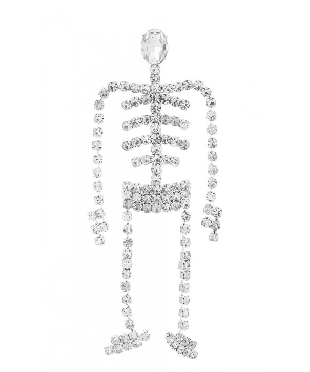 Swinging Skeleton Rhinestone Halloween Crystals