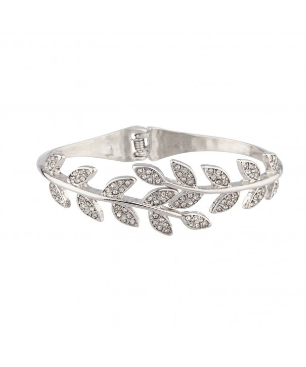 Lux Accessories Crystal Branch Bracelet