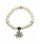 Bavarian Imitation Pearl Bracelet Edelweiss