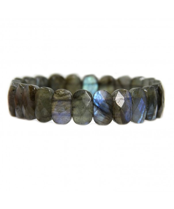 Labradorite Gemstone Faceted Stretch Bracelet