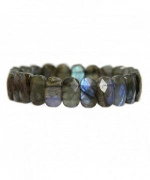 Labradorite Gemstone Faceted Stretch Bracelet