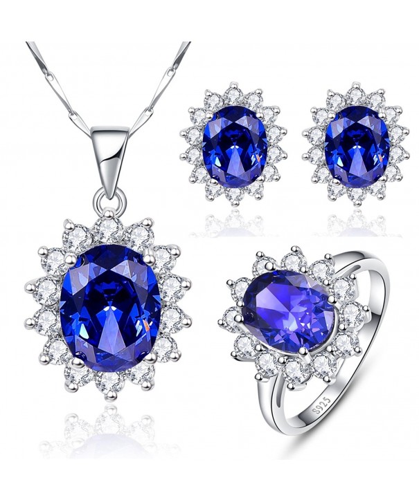 BONLAVIE Princess Tanzanite Sterling Necklace