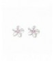 Sterling silver Hawaiian plumeria earrings