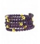 Memory Feather Simulated Amethyst Bracelet