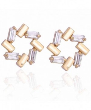 YAZILIND Charming Rectangle Zirconia Earrings