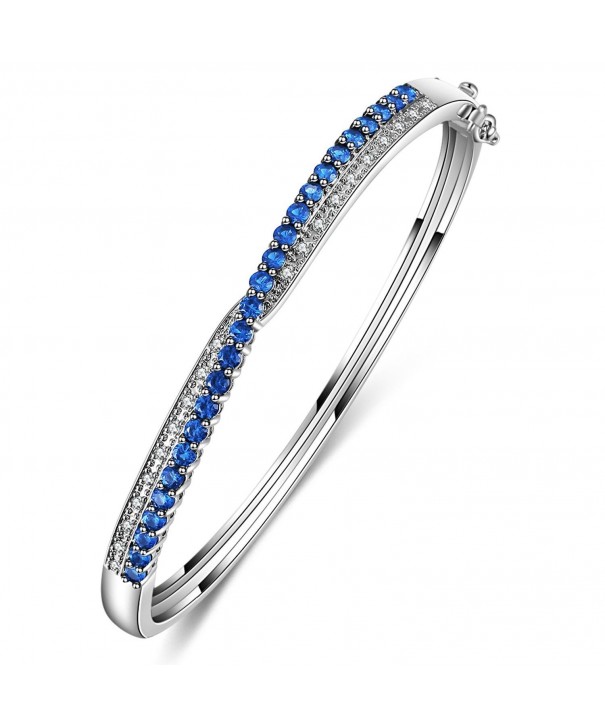 Foruiston Crossover Zirconia Sapphire Bracelet