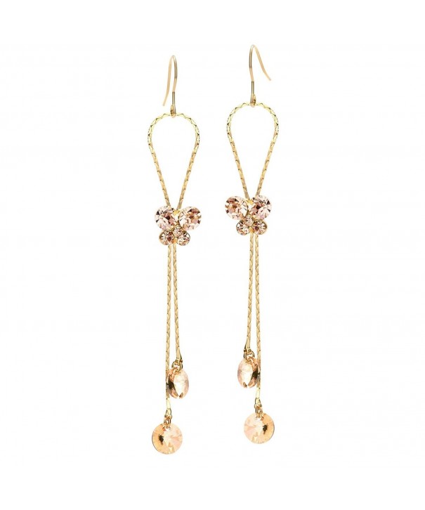 Neoglory Plated Rhinestone Yellow Earring