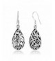 Sterling Inspired Filigree Teardrop Earrings