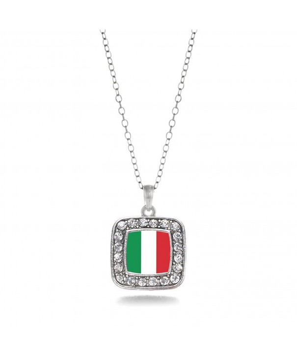 Italian Classic Silver Crystal Necklace