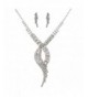 ACCESSORIESFOREVER Wedding Jewelry Rhinestone Necklace