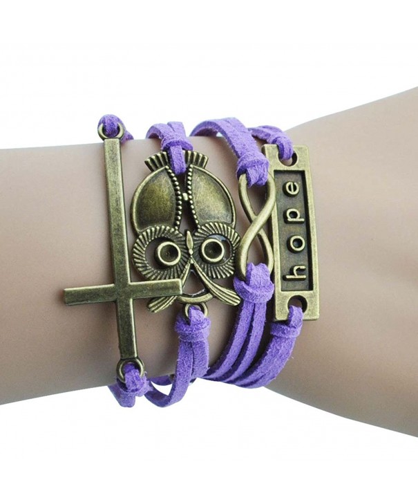 Purple Elegance Religious Infinity Bracelet