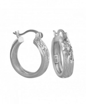 Sterling Silver Inch Engraved Earrings