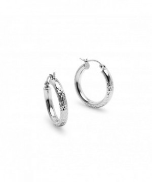 Sterling Silver 3x15mm Diamond Earrings