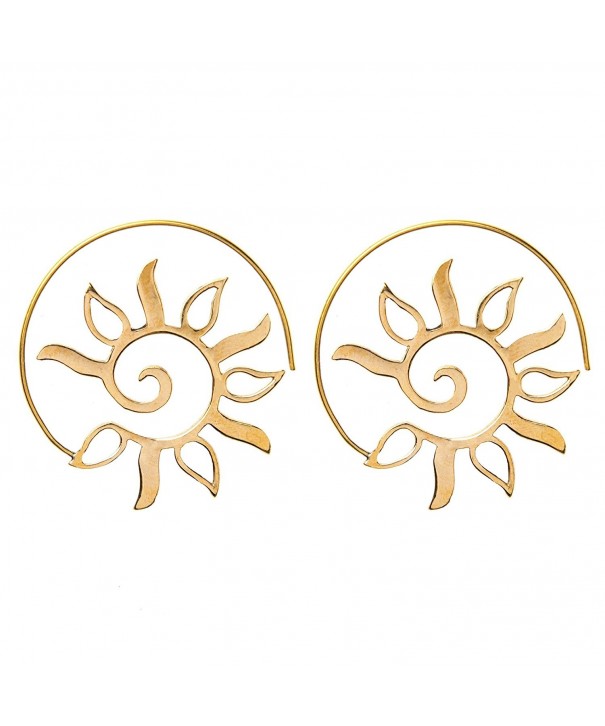 81stgeneration Womens Spiral Ethnic Earrings