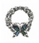 PammyJ Abalone Butterfly Silvertone Bracelet
