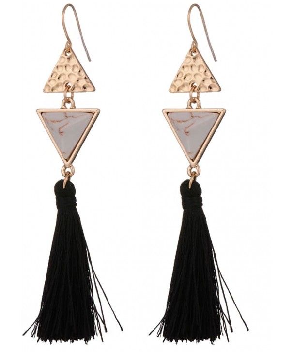 Tassel Earrings Geometric Shapes Available