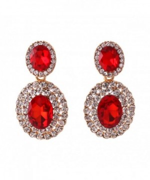 Grace Jun Rhinestone Earrings Piercing