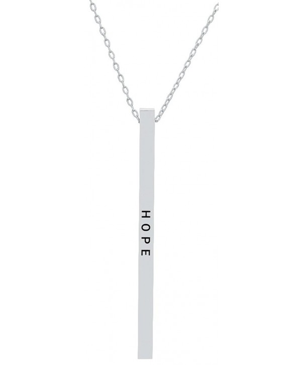 Inspirational Positive Message Vertical Necklace