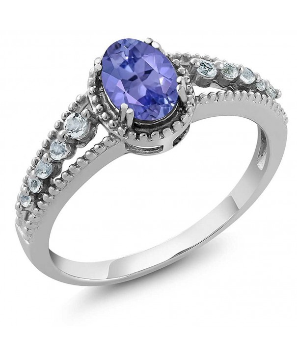 Natural Tanzanite Sterling Silver Womens