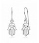 Sterling Silver Fatima Symbol Earrings