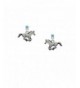 Delight Running Horse Crystal Earrings