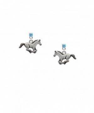 Delight Running Horse Crystal Earrings