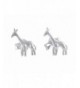 Sterling Silver Small Giraffe Earrings
